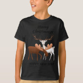 Merry Christmoose Happy New Deer T Shirt (Voorkant)