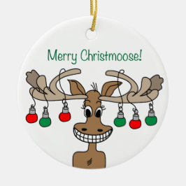 Merry Christmoose Holiday Keramisch Ornament