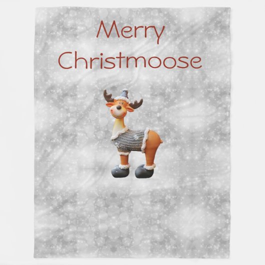 Merry Christmoose met een pet Fleece Deken (Voorkant)