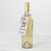 Merry Christmoose met een pet Flessenhanger (Schuin)