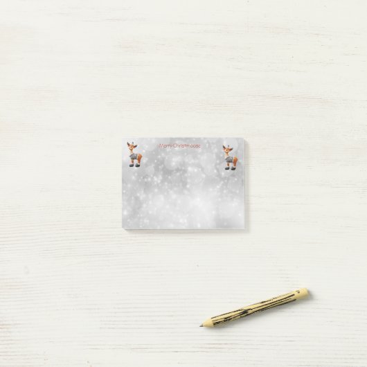 Merry Christmoose met een pet Post-it® Notes (Op bureau)