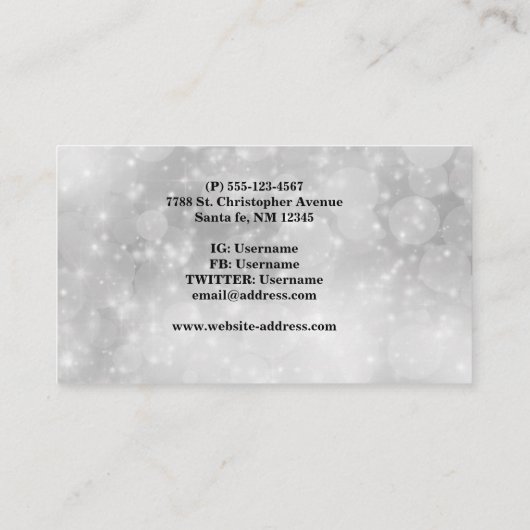 Merry Christmoose met een pet Visitekaartje (Achterkant)