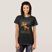 Merry Christmoose  Moose Ugly Christmas Sweater T-shirt (Voorkant volledig)