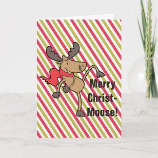 Merry Christmoose Schattige Moose Christmas Feestdagen Kaart