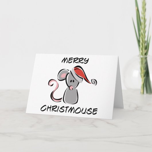Merry Christmouse Feestdagen Kaart (Voorkant)