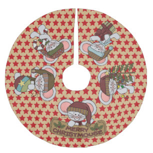 Merry Christmouse Holiday Tree Skirt Kerstboom Rok