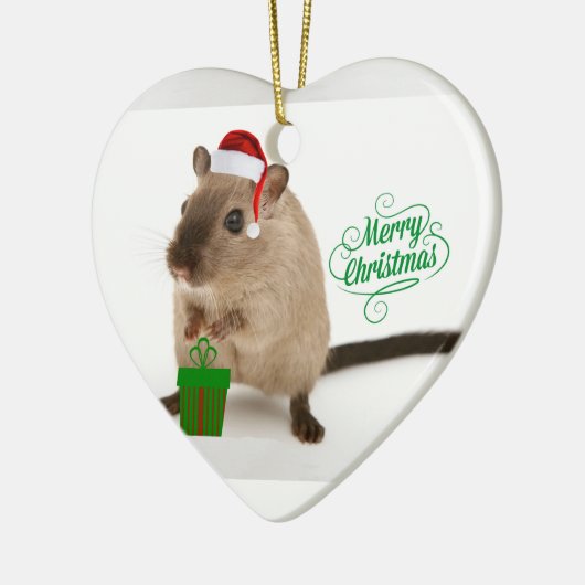 Merry Christmouse Keramisch Ornament (Links)