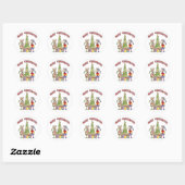 Merry Christmouse Ronde Sticker (Vel)