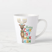 Merry Christmukkah Reindeer Latte Mok (Rechts)