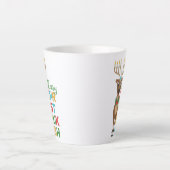 Merry Christmukkah Reindeer Latte Mok (Voorkant)