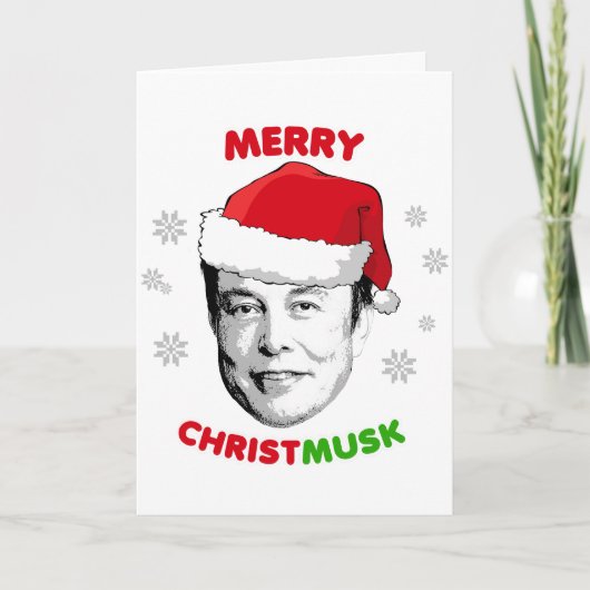 Merry Christmusk Kaart (Voorkant)