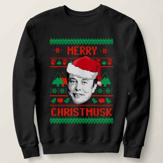 Merry Christmusk UGLY CHRISTMAS SWEATER (Design voorkant)