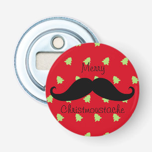 Merry Christmustache Button Flesopener