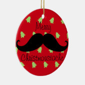 Merry Christmustache Ornament Round (Rechts)