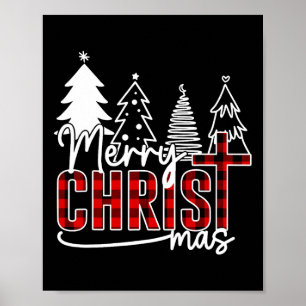 Merry Christus Mas Christelijk Jezus Kerstmis Xma Poster