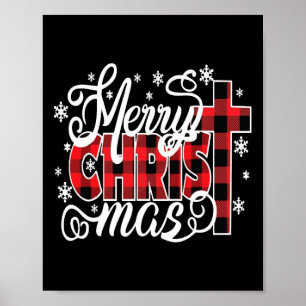 Merry Christus Mas Christelijk Jezus Kerstmis Xma Poster