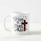 Merry Christus Mas Christelijke Kerstmis Koffiemok (Links)