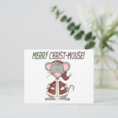 Merry Christus-Mouse T-shirts en cadeautjes Feestdagenkaart (Staand voorkant)