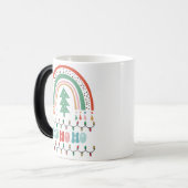 Merry chritmas hohoho regenboog magische mok (Voorkant links)