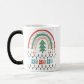 Merry chritmas hohoho regenboog magische mok (Links)