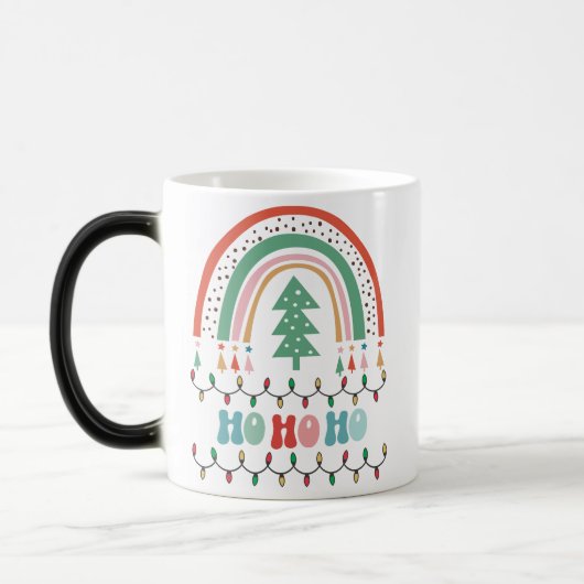 Merry chritmas hohoho regenboog magische mok (Links)