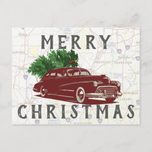 Merry Chritmas Rd Trip Briefkaart