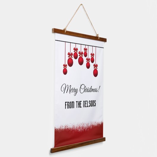 Merry Chritmas van NAME GAAT HIER Hangend Wandkleed (Gebogen)