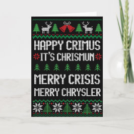 Merry Chrysler - Happy Crimus, Merry Crisis Xmas Kaart