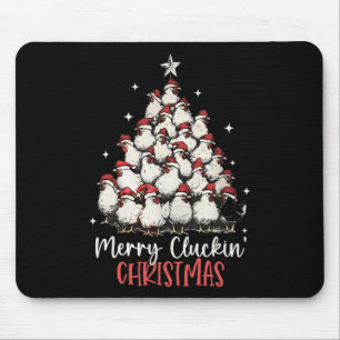 Merry Cluckin Kerst Grappige Kerstkippen F Muismat