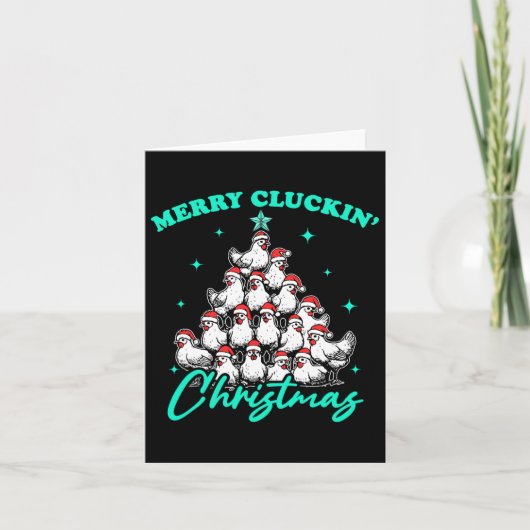 Merry Cluckin' kerst Kaart (Voorkant)