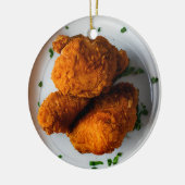 Merry Cluckin' kerst Keramisch Ornament (Links)