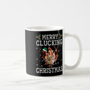 Merry Clucking Christmas Funny Chicken Santa Hat X Koffiemok