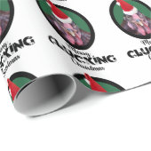 Merry Clucking Kerstkip Cadeaupapier (Rol Hoek)