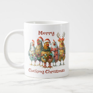 Merry Clucking Kerstkip Extra Grote Beker