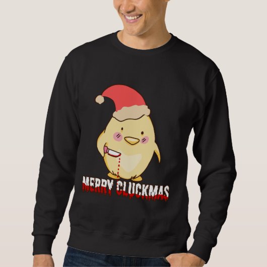 Merry Cluckmas, grappige kerstkip Trui (Voorkant)