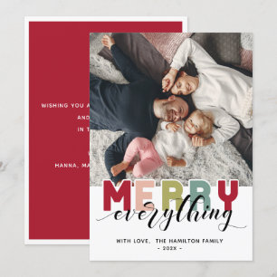 Merry colorful Holiday Fotokaart Kaart