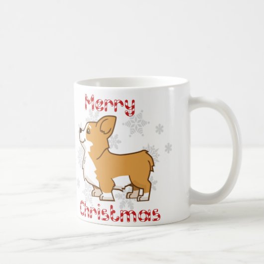 Merry Corgi kerstMok Koffiemok (Rechts)