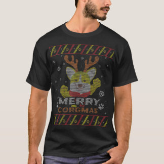 Merry Corgmas Corgi Ugly KerstSweater T-shirt
