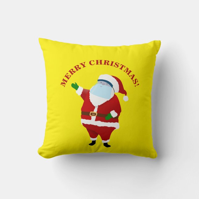 Merry Covid Kerstmis Kussen (Voorkant)