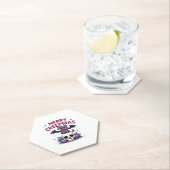 Merry Creepmas Cat Pastel Goth Christmas Skull T-S Kartonnen Onderzetters (Insitu)