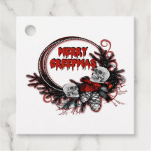 Merry Creepmas Christmas Favor Cadeau Labels Horro