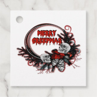 Merry Creepmas Christmas Favor Cadeau Labels Horro
