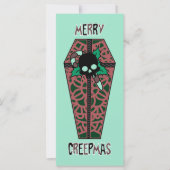 Merry Creepmas Coffin Holiday Flat Card (Voorkant)