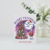 Merry Creepmas Halloween Briefkaart (Staand voorkant)
