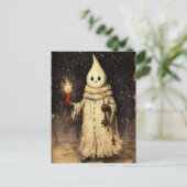 Merry Creepmas Spooky Ghost Gothic Briefkaart (Staand voorkant)