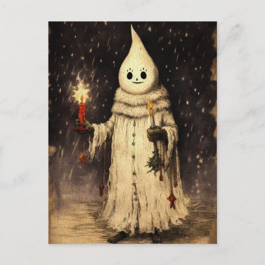 Merry Creepmas Spooky Ghost Gothic Briefkaart (Voorkant)