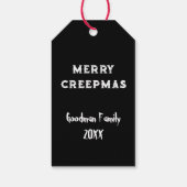 Merry Creepmas Spooky Ghost Gothic Cadeaulabel (Achterkant)