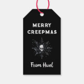 Merry Creepmas Spooky Ghost Gothic  Cadeaulabel (Achterkant)