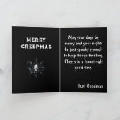 Merry Creepmas Spooky Ghost Gothic  Kaart (Binnen)