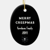 Merry Creepmas Spooky Ghost Gothic Keramisch Ornament (Achterkant)